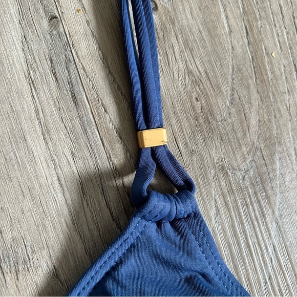 L*Space Deep Blue Halter Bikini Top - Picture 2 of 6